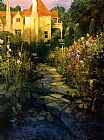 Philip Craig Garden Walk at Sunset painting
